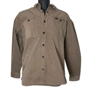 Buffalo David Bitton Men S Tan Wide Whale Corduroy Shacket Shirt NWT